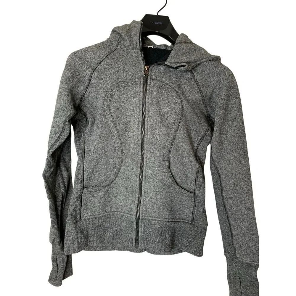 Lululemon Scuba hoodie sweatshirt full zip gray women's size 6